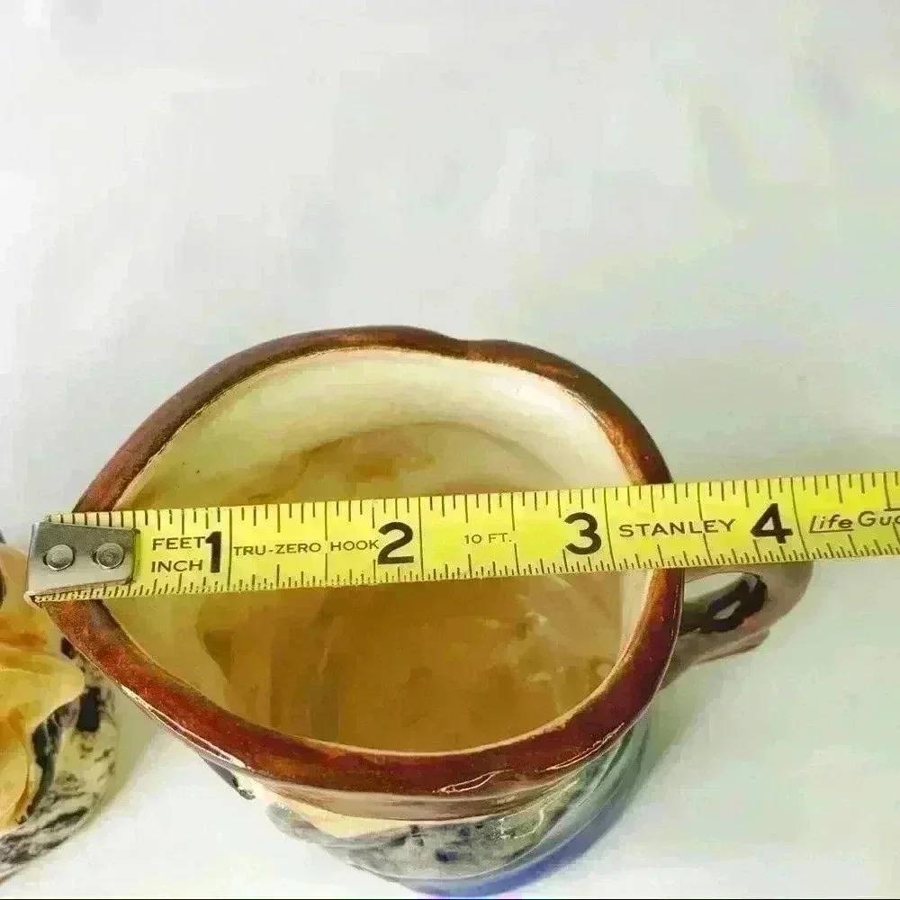 (2) Vintage Toby Mugs Cups Jug Pitcher Creamer Character Colonial Man Face Japan - Picture 8 of 8